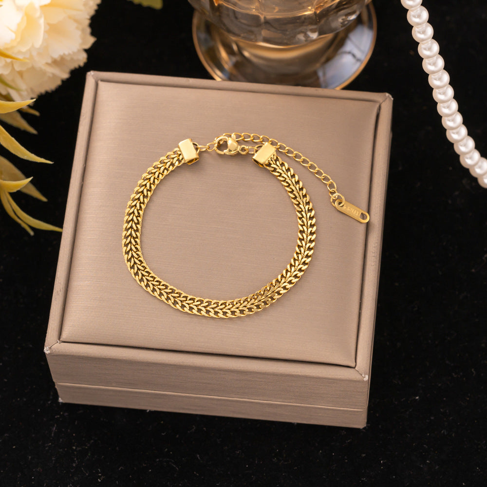 18K Gold Titanium Steel Bracelet