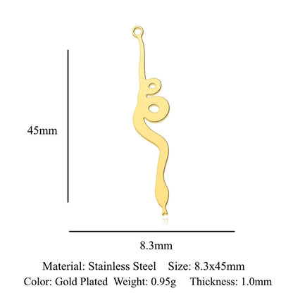 5 pcs/titanium steel magic witch broom necklace pendant