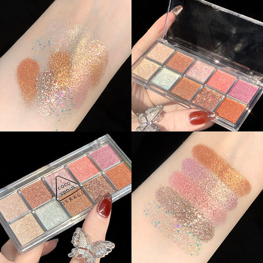 Paleta de sombras de ojos de 10 colores 