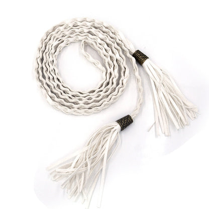 Braided Lace Up Bow Waist Chain