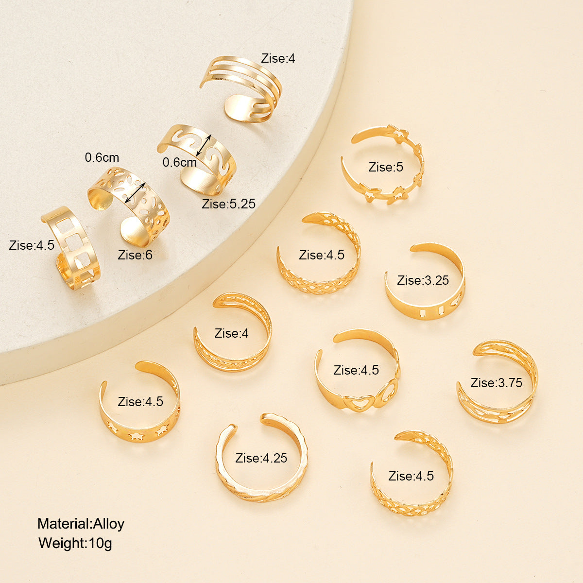 Star & Heart Ankle Ring Set