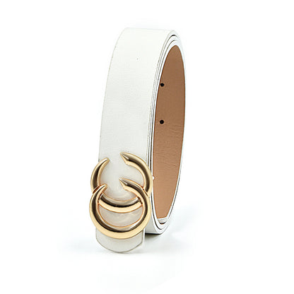 Faux leather decorative belt