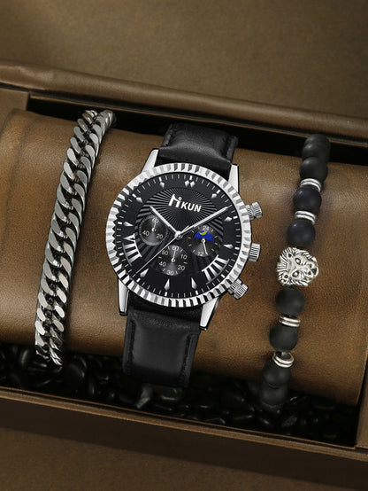 Watch Personalized Alloy Beaded Bracelet Set