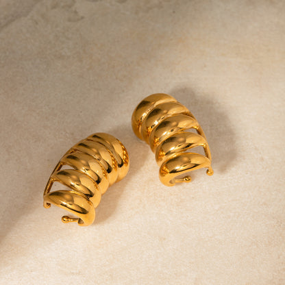 Striped Hollow Earrings
