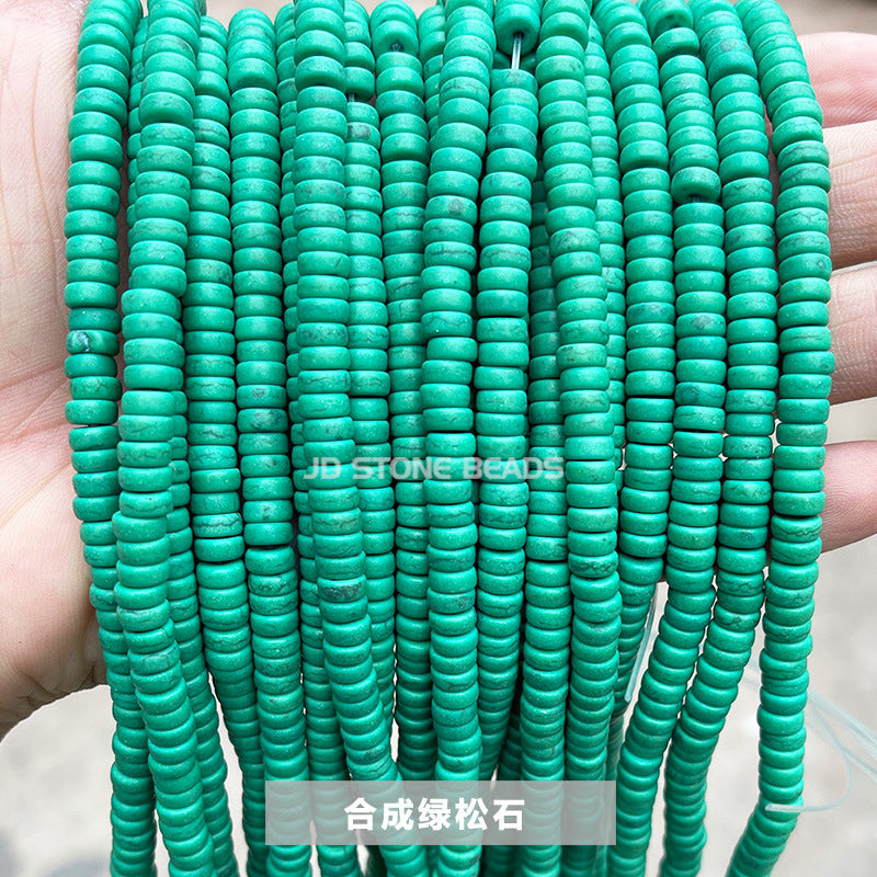 3 * 6Mm synthetic turquoise right angle disc loose beads