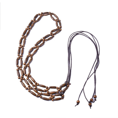 Beaded decorative woven waist chain