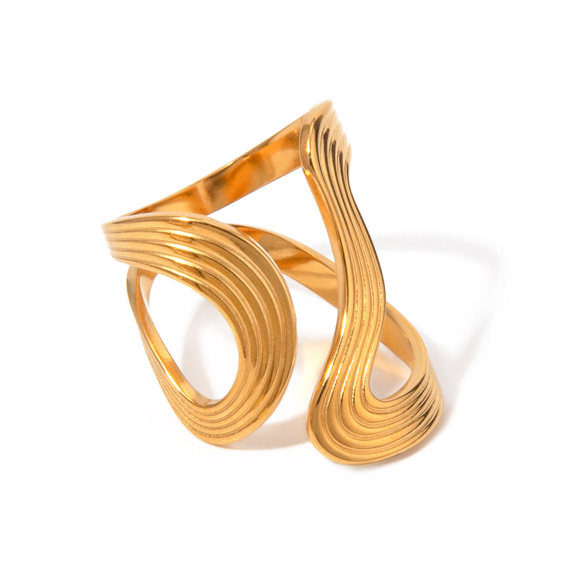 Threaded Shaped Open Ring