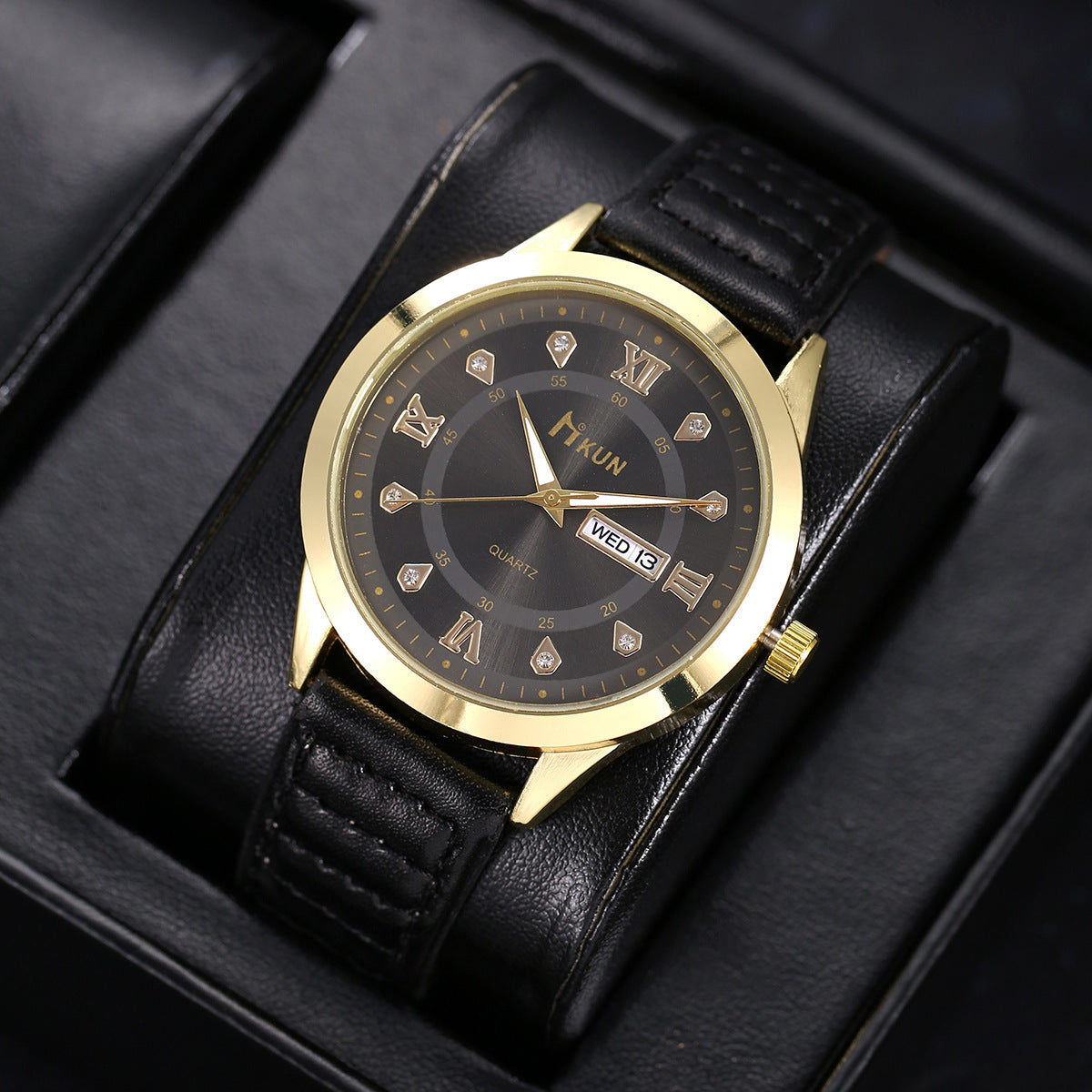 Calendar Casual Belt Quartz Watch