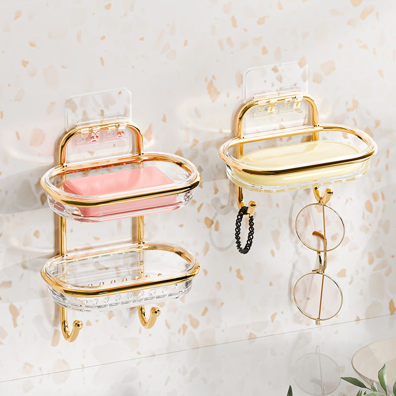 Jabonera de doble capa, jabonera con escurridor 