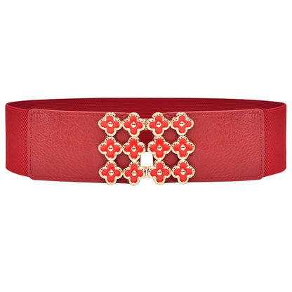 Flower buckle belt waist seal female