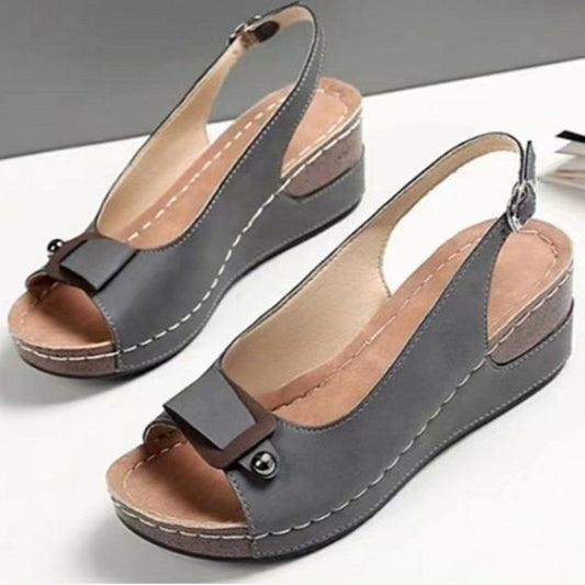 Soft-soled fish mouth sandals women