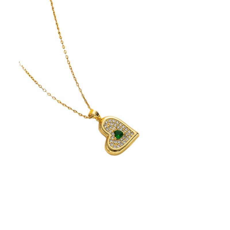 Trendy Heart Necklace, Niche Design Collarbone Chain!