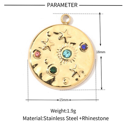 Star Sun Titanium Steel Necklace Pendant ins