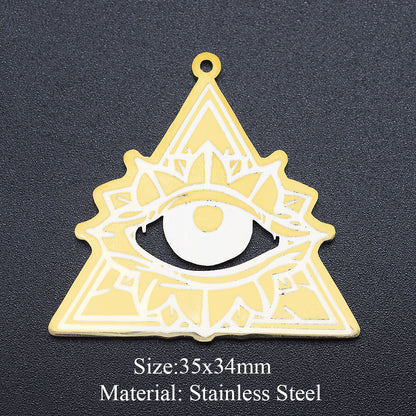 5 piezas/paquete, colgante de sol con forma de ojo de reloj de arena. 