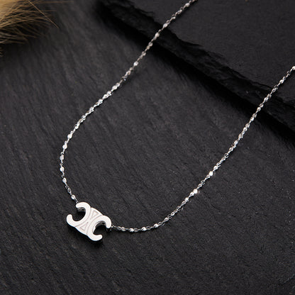 Silver Titanium Steel Necklace Strip