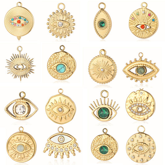 Colgante de acero inoxidable con forma de ojo del diablo 