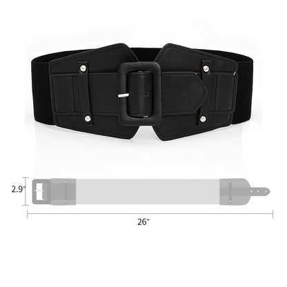 Belt PU leather pin buckle waist wide belt