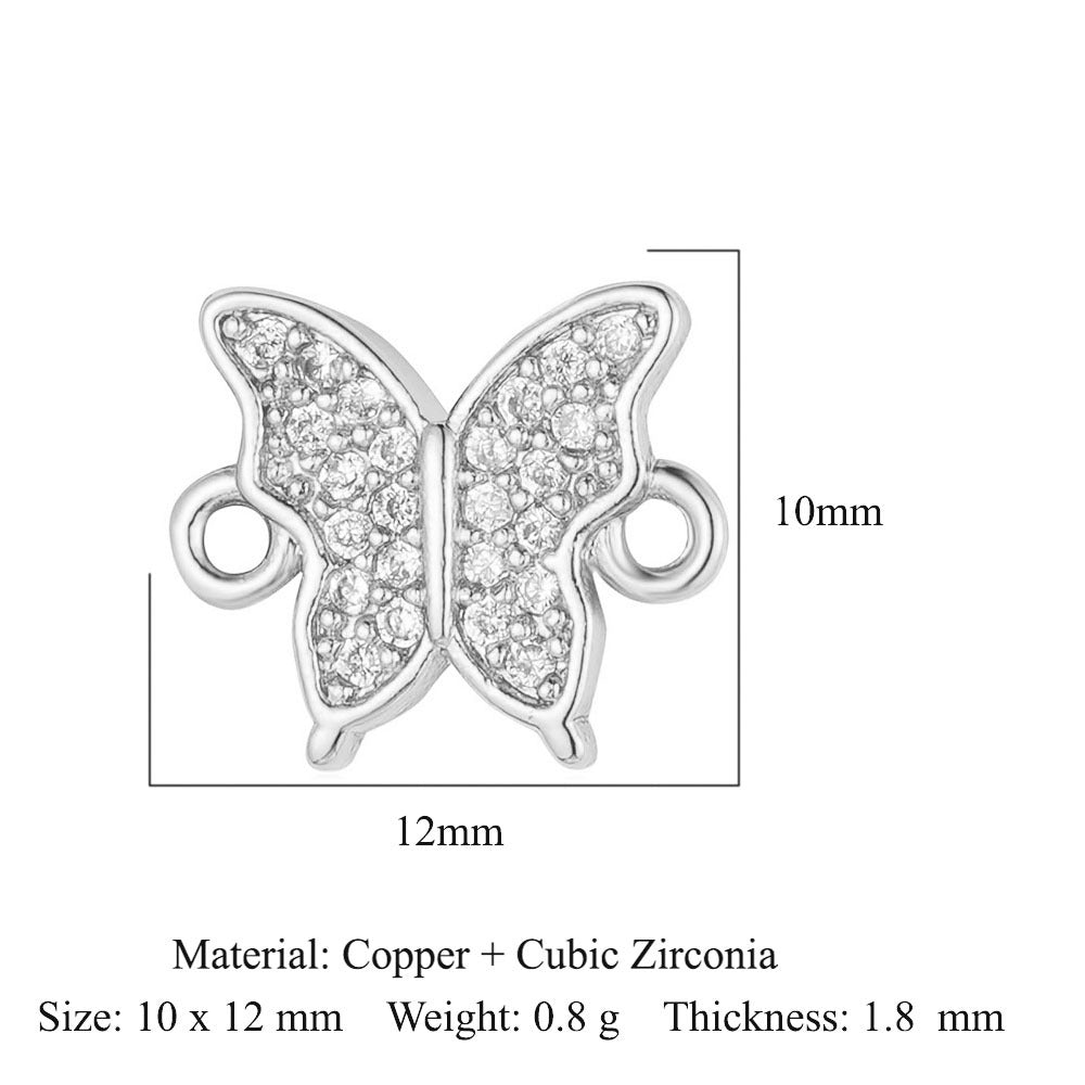 Butterfly Bee Seagull Copper Zircon Connection Accessories