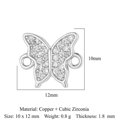 Butterfly Bee Seagull Copper Zircon Connection Accessories