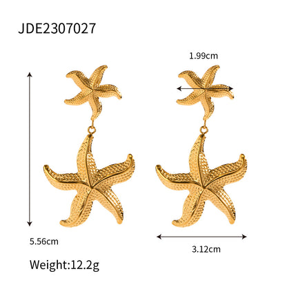 Starfish pendant earrings