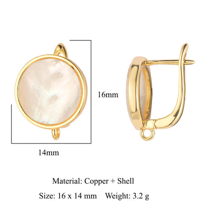 Round shell women's ear buckle