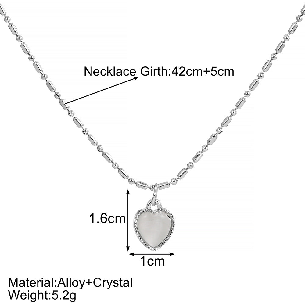 Peach Heart Necklace