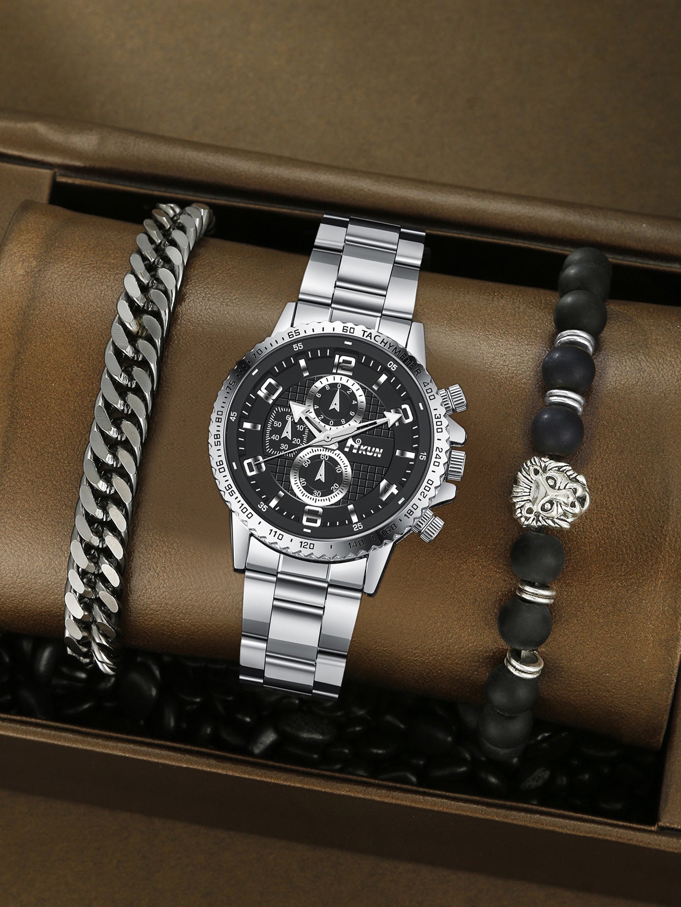 Automatic Mechanical Crown Bracelet Watch Set