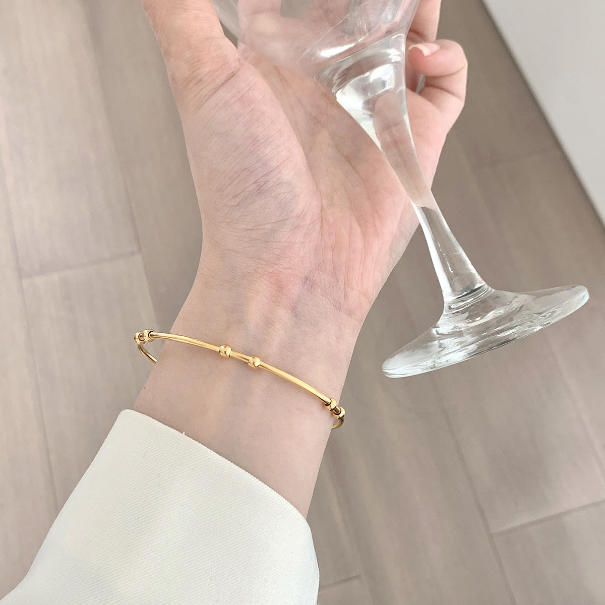 Titanium steel French retro bracelet geometry