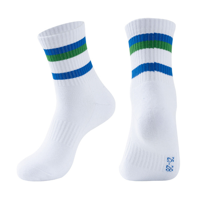 Thick Terry Rainbow Badminton Socks