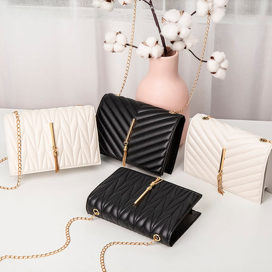 V pattern pressure grid pillow bag