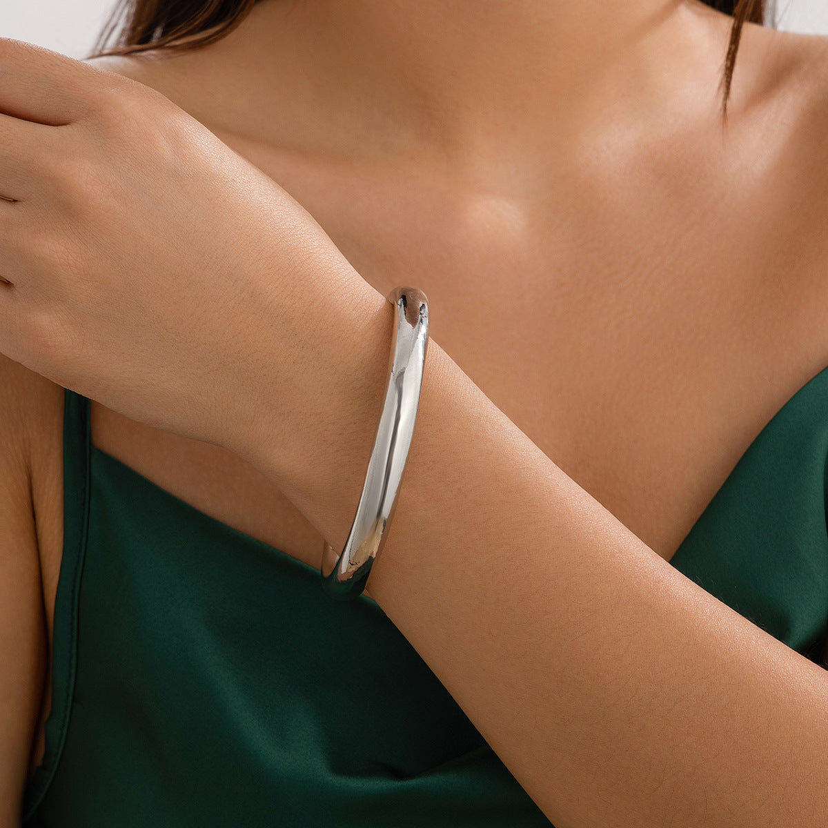 Square smooth ring bracelet