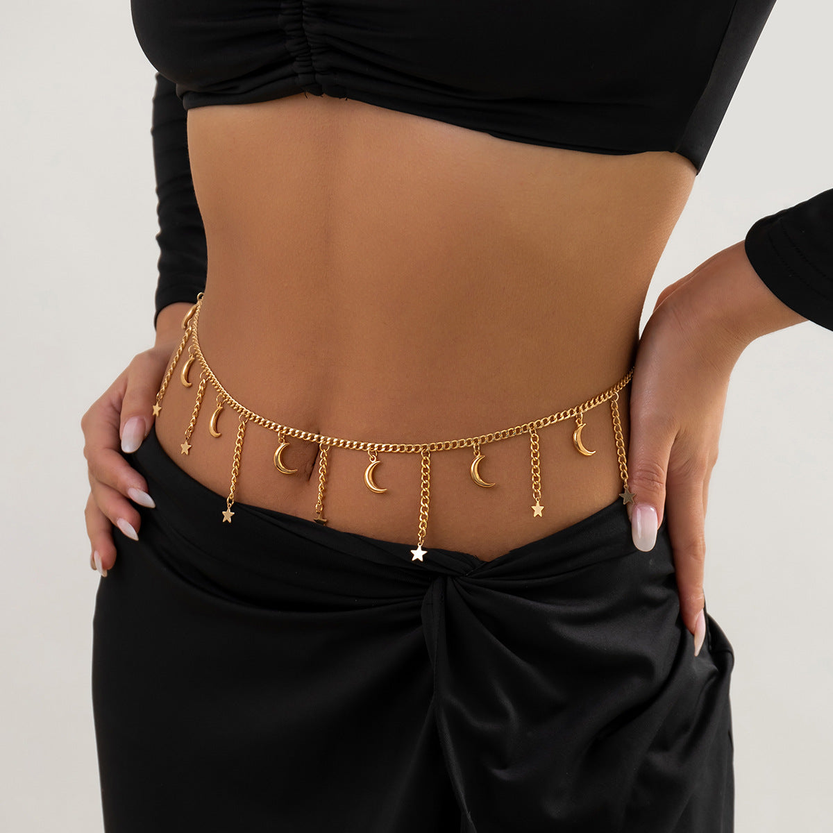 Body Chain Metal Cross Tassel Waist Chain