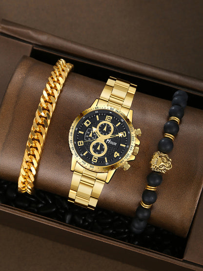 Automatic Mechanical Crown Bracelet Watch Set
