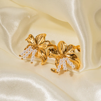 Starfish Pearl Earrings