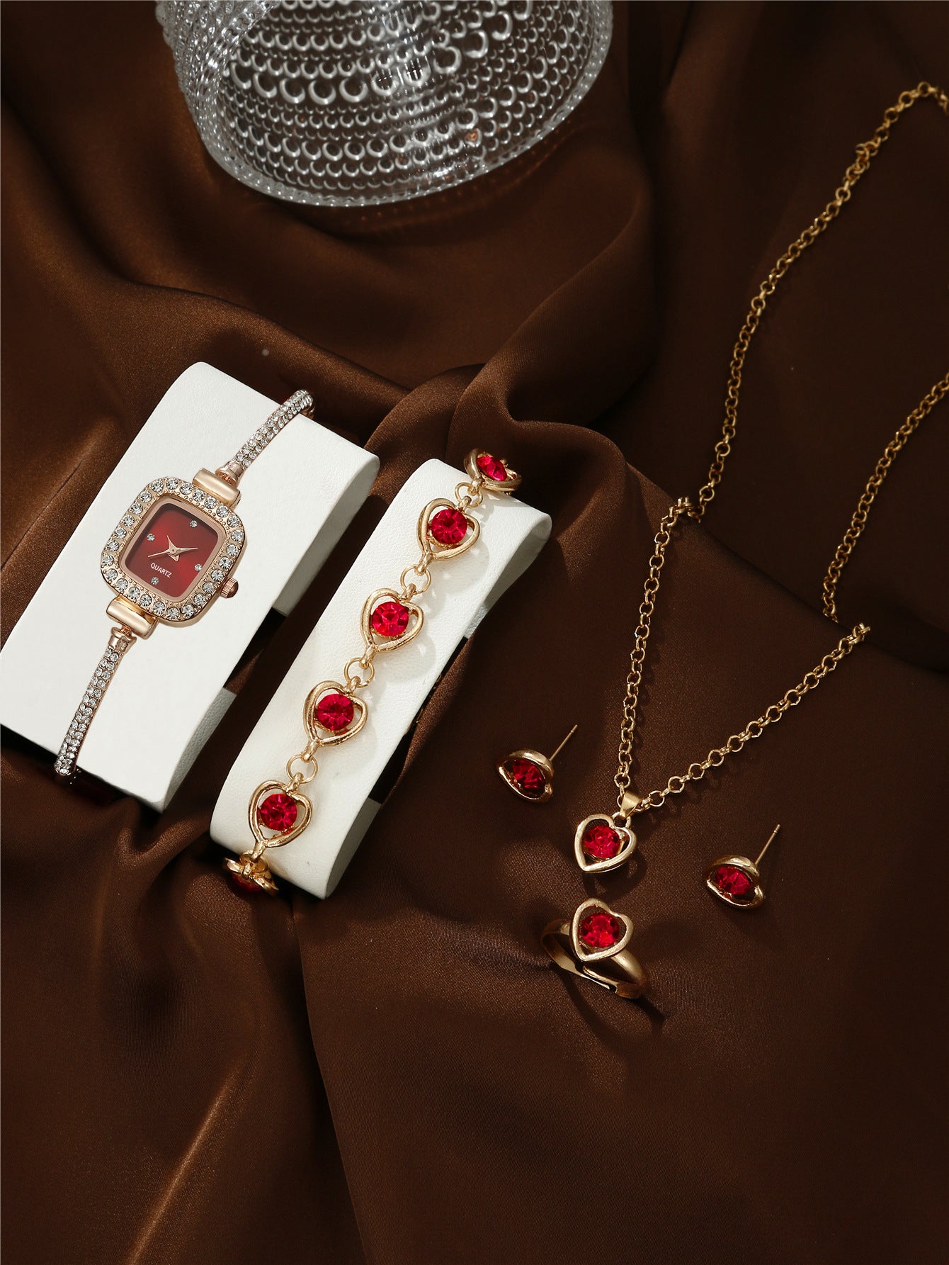 Square watch European jewelry set
