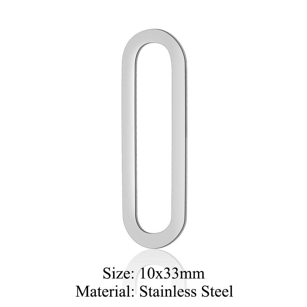 Colgante de acero de titanio con forma geométrica, 5 unidades por bolsa 