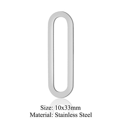 Colgante de acero de titanio con forma geométrica, 5 unidades por bolsa 
