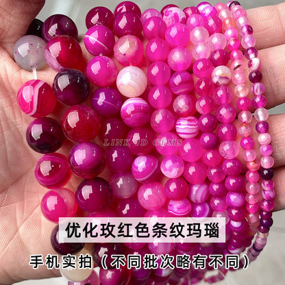 Striped agate loose beads
