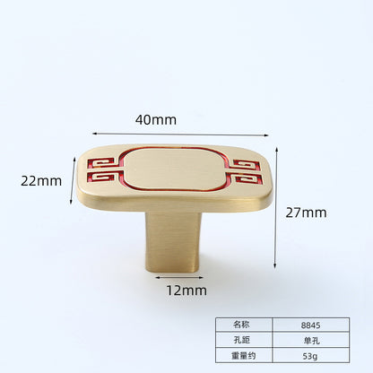 Gold brushed pure brass handle