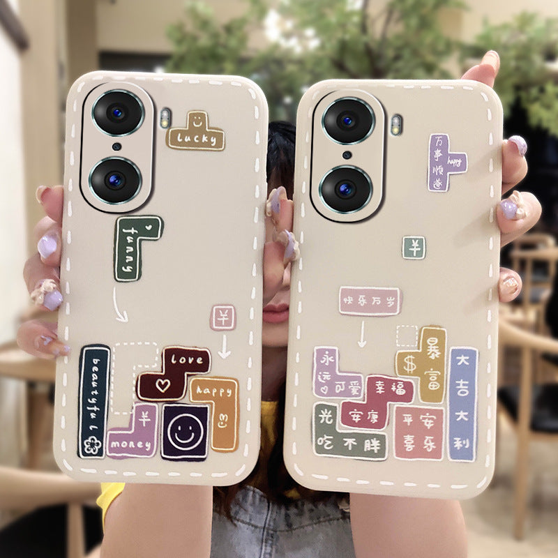 Honor 60 Pro Cooling Liquid Silicone Cute Pet Case