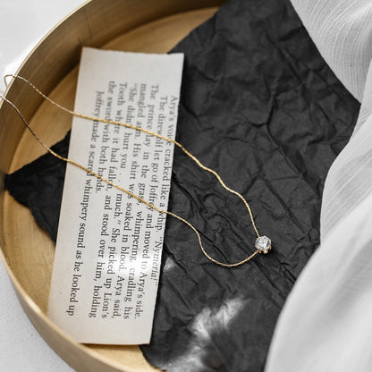 18K rose gold titanium steel necklace