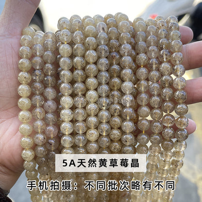 Strawberry crystal loose beads DIY beads