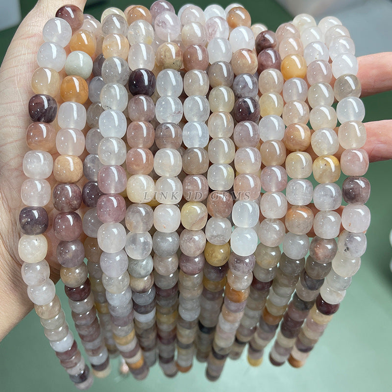 8/10Mm Natural Violet Stone Old Bead Apple Bead Bracelet