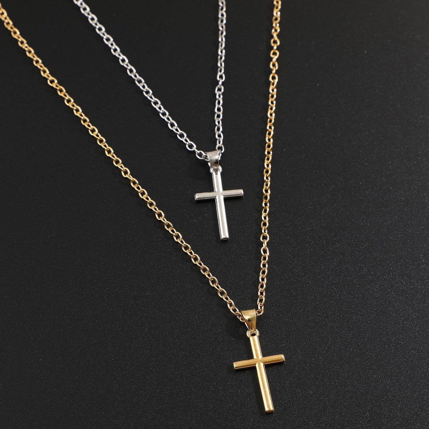 Hip-Hop Zircon Cross Necklace