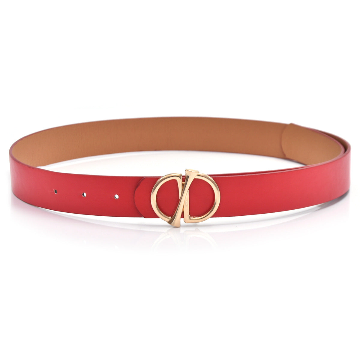 Elastic waist bright red belt
