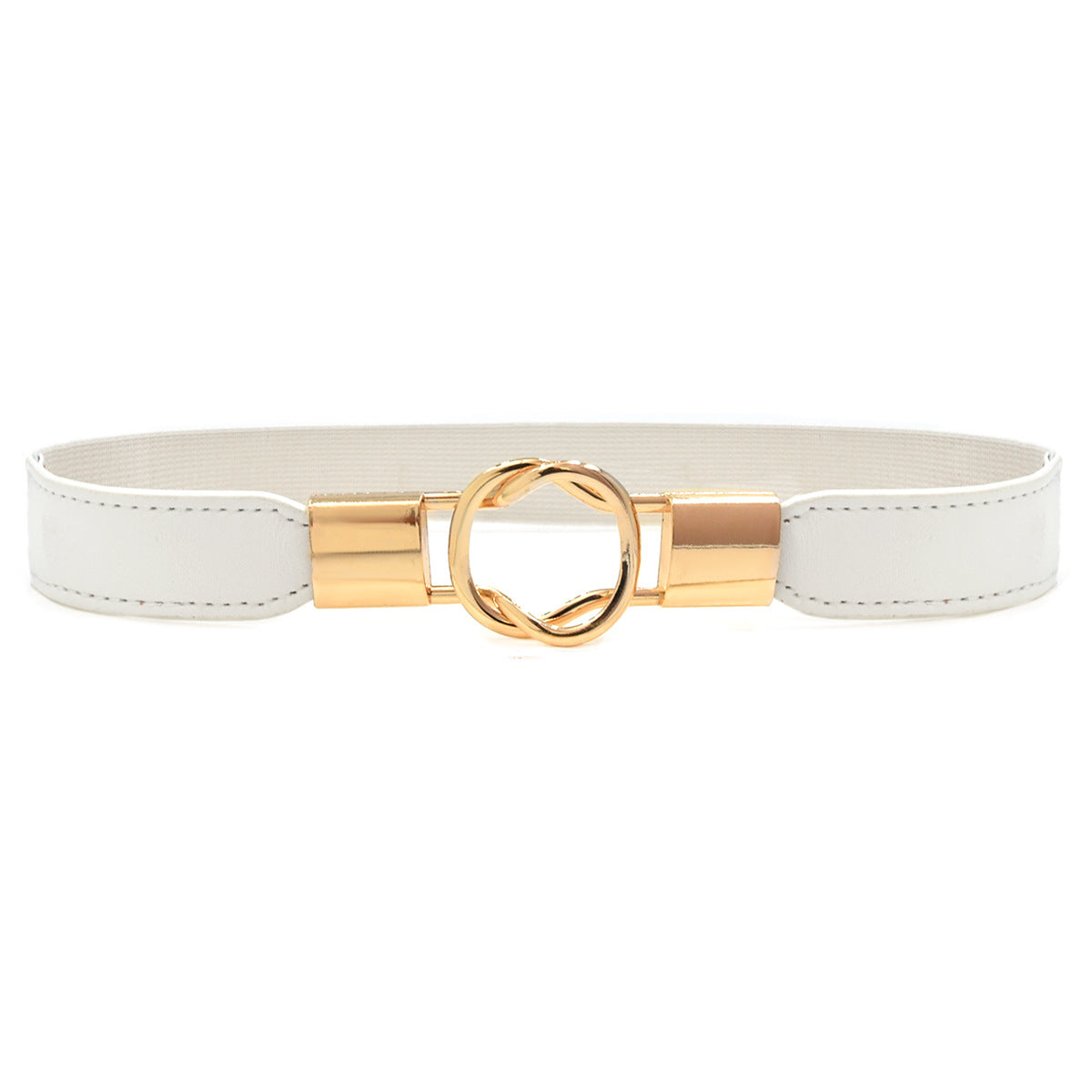 Gold buckle thin belt