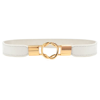 Gold buckle thin belt