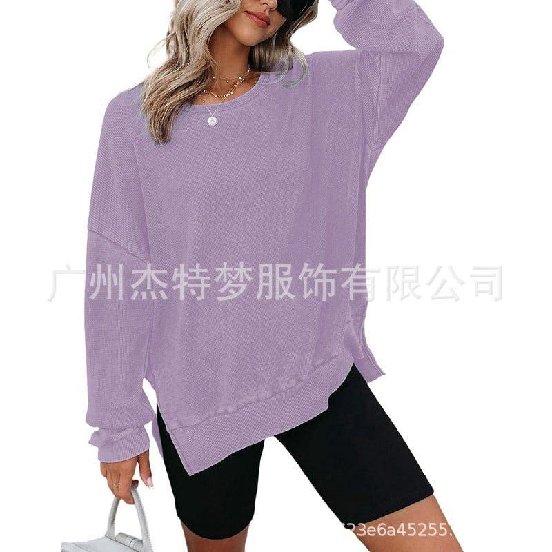 Autumn new crew neck long-sleeved t-shirt