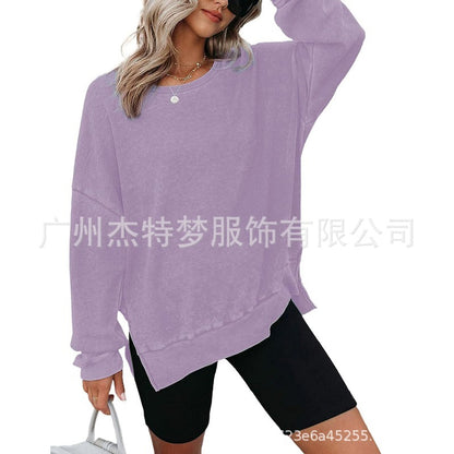 Autumn new crew neck long-sleeved t-shirt