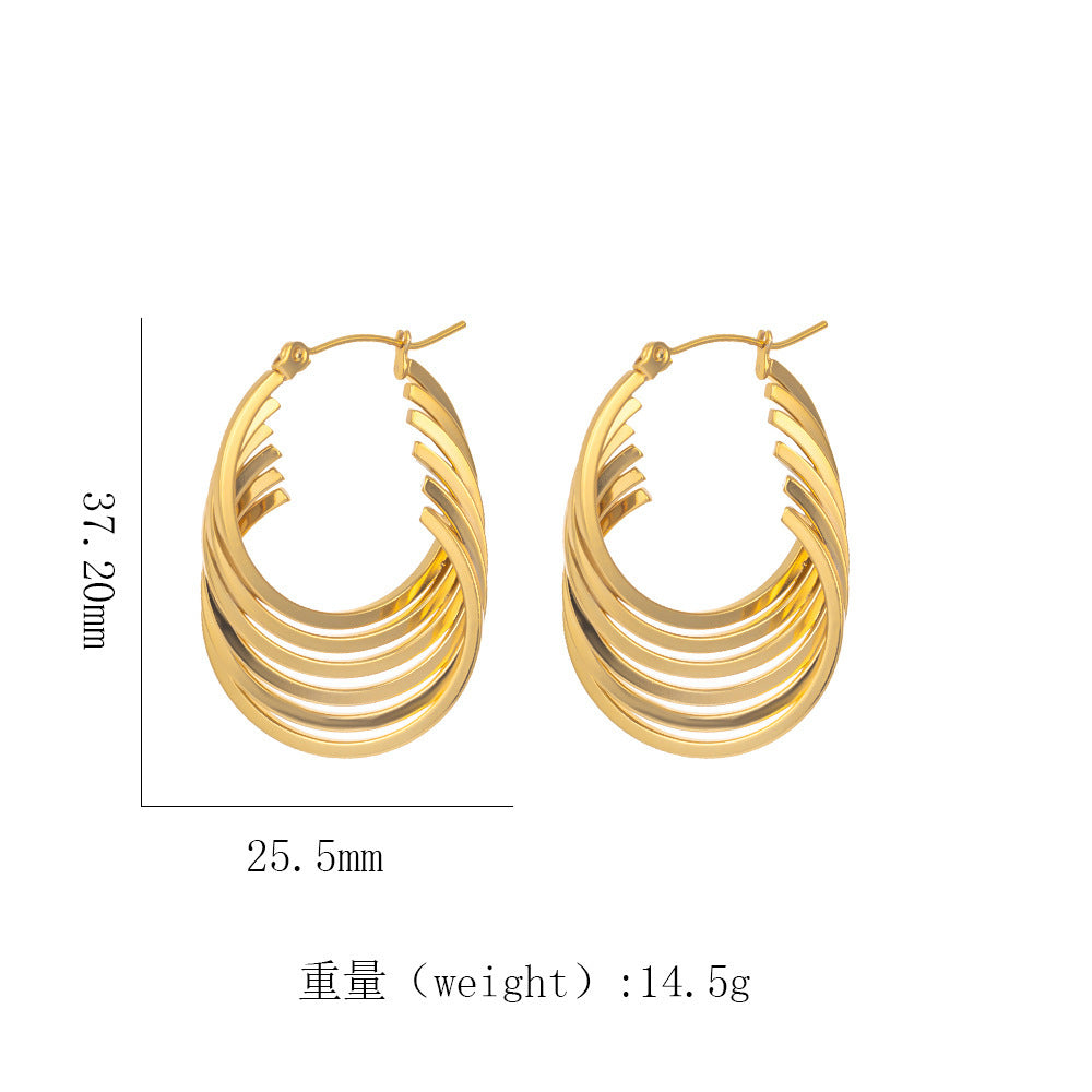 Hollow Love Wheat Ear Earrings